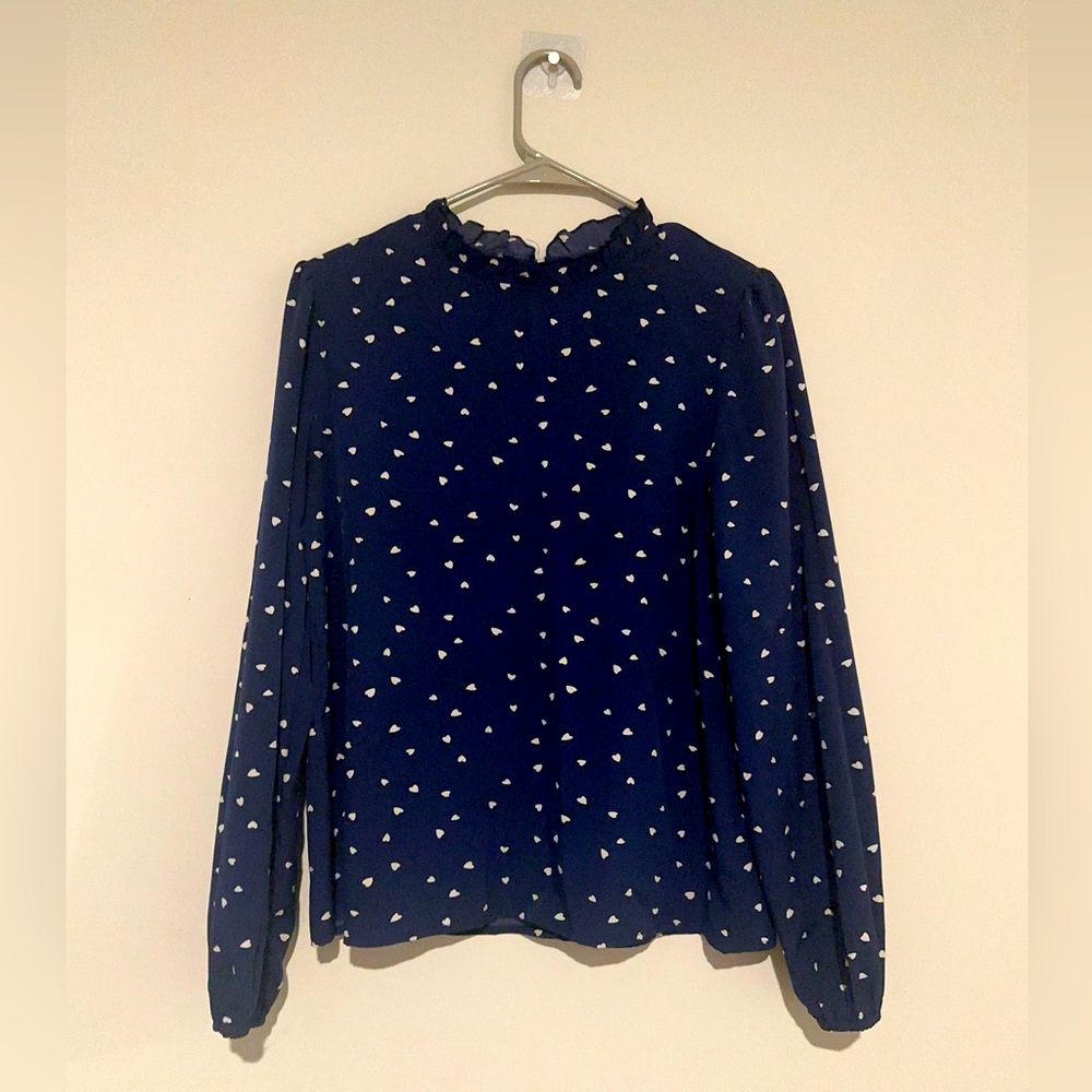 Navy Blue Long Sleeves shirt, Size M